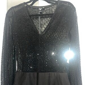 Windsor black beaded body suit.